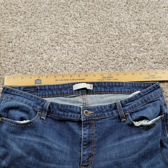 Levis 590 Jeans Women's 18M Dark Wash Bootcut Blue Denim Flap Pockets - Picture 3 of 8